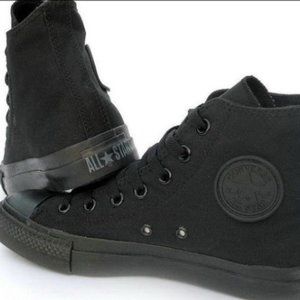 All Black High-Top Converse